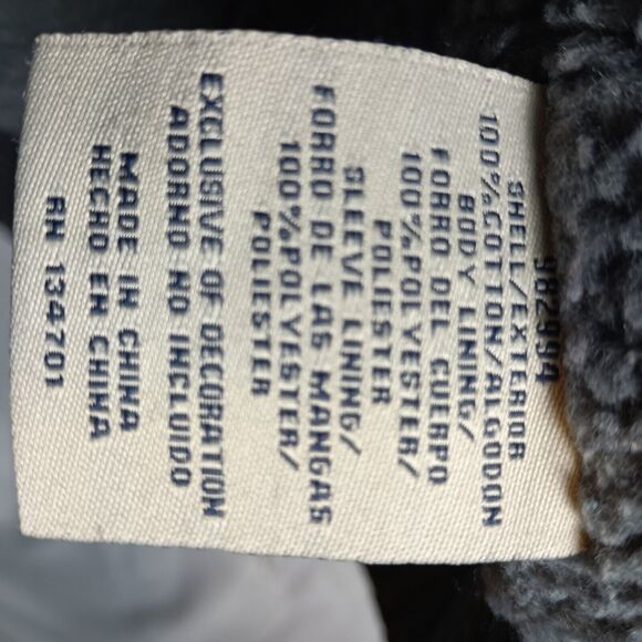 Boston Traders Cardigan Sweater Sherpa Lined Men Extra Large Gray Full Zip - Picture 9 of 9